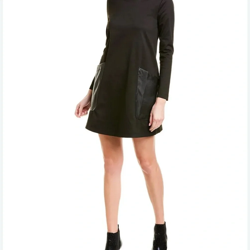 BCBGMAXAZRIA Elegant Black Dress with Pockets size XS - Picture 4 of 4